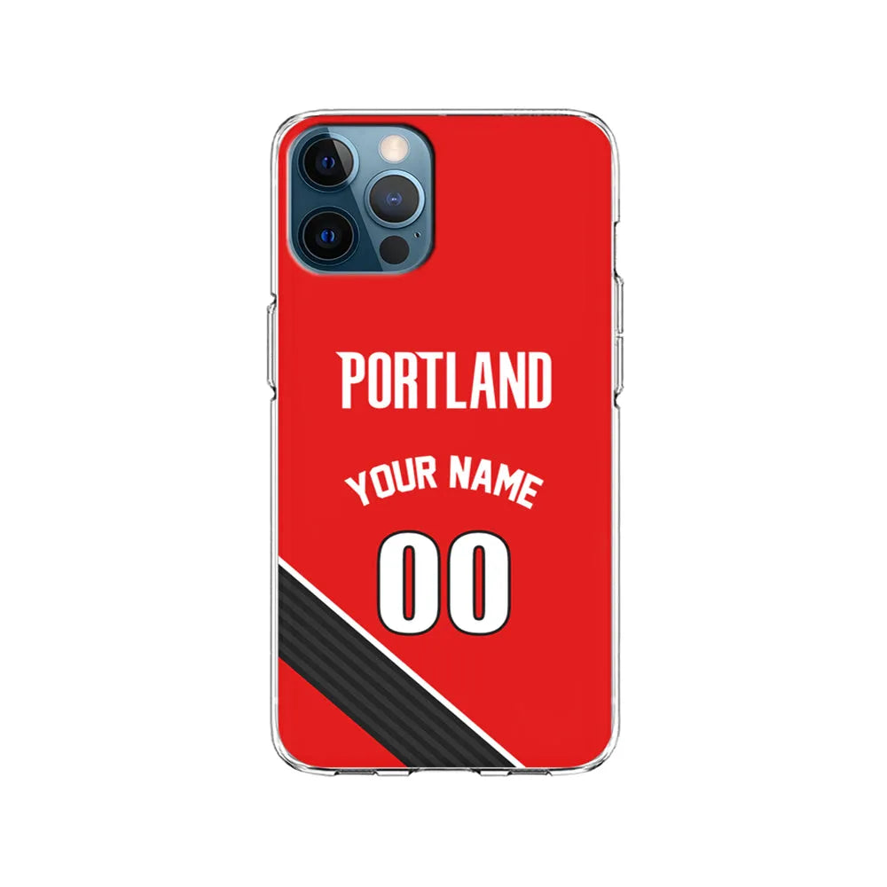 Custom Jersey Portland Trail Blazers NBA Phone Case-Red-Clear Soft Case-Xtracase