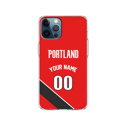 Custom Jersey Portland Trail Blazers NBA Phone Case-Red-Clear Soft Case-Xtracase