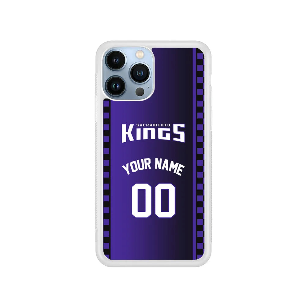 Custom Jersey Sacramento Kings NBA Phone Case-Purple-Rubber / White (2D Case)-Xtracase