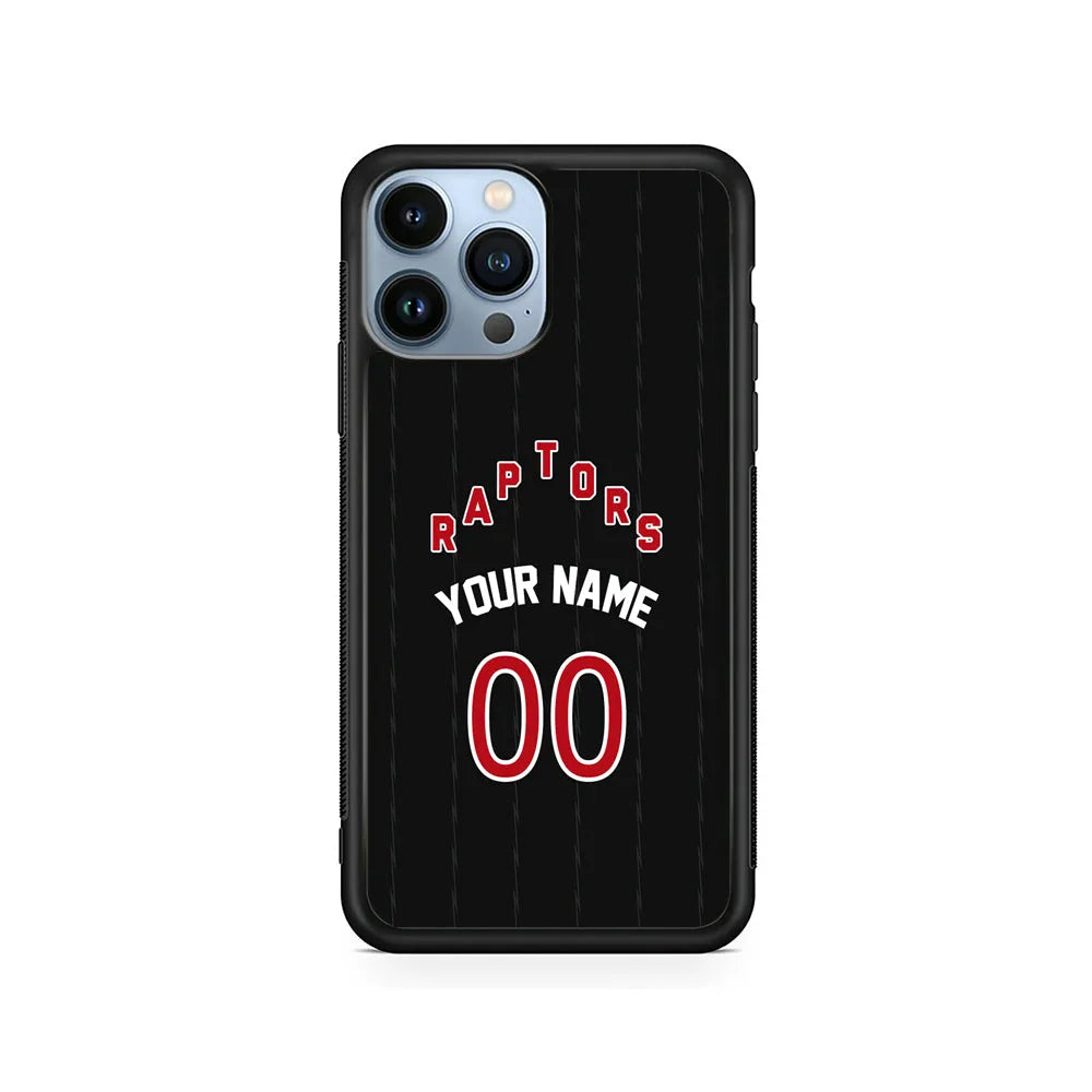 Custom Jersey Toronto Raptors NBA Phone Case-Black-Rubber / Black (2D Case)-Xtracase