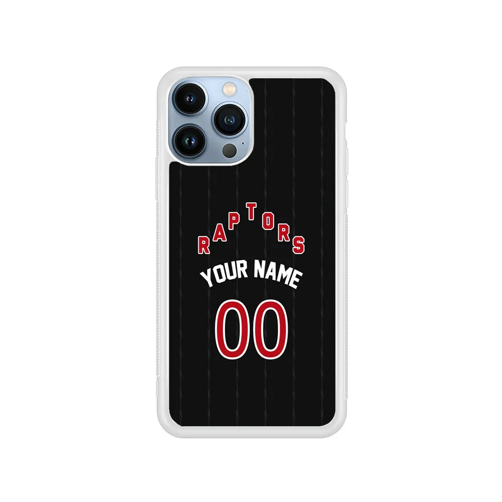 Custom Jersey Toronto Raptors NBA Phone Case-Black-Rubber / White (2D Case)-Xtracase