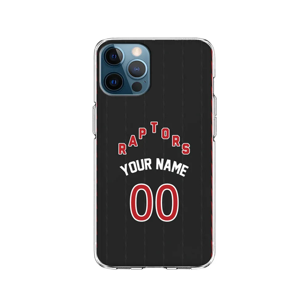 Custom Jersey Toronto Raptors NBA Phone Case-Black-Clear Soft Case-Xtracase