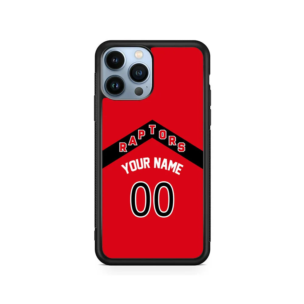 Custom Jersey Toronto Raptors NBA Phone Case-Red-Rubber / Black (2D Case)-Xtracase