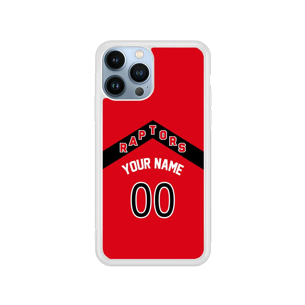 Custom Jersey Toronto Raptors NBA Phone Case-Red-Rubber / White (2D Case)-Xtracase