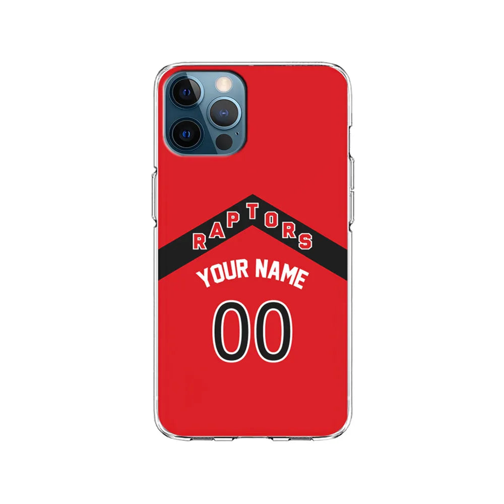 Custom Jersey Toronto Raptors NBA Phone Case-Red-Clear Soft Case-Xtracase