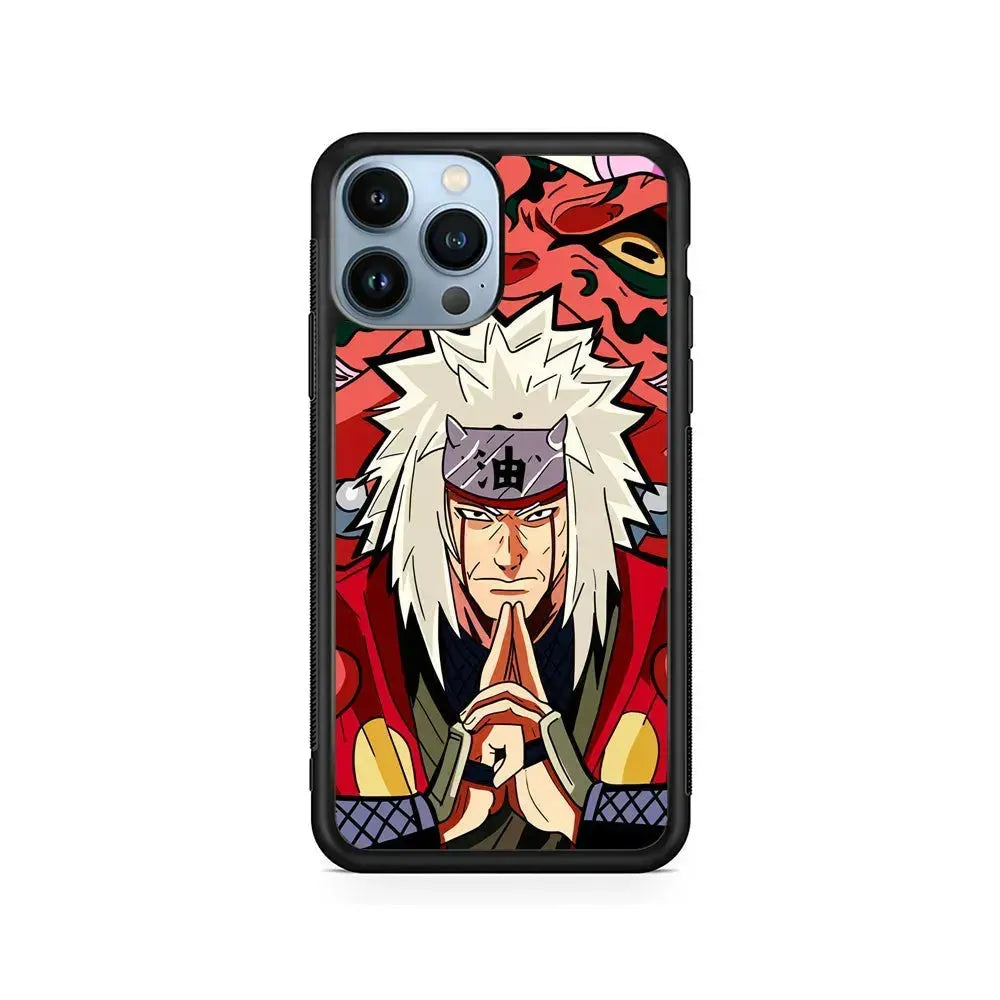 Jiraya X Gamabunta iPhone 15 Pro Max Case-Rubber / Black (2D Case)-Xtracase