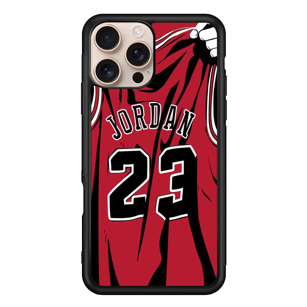 Jordan Red Basket Jersey iPhone 16 Pro Case - Xtracase