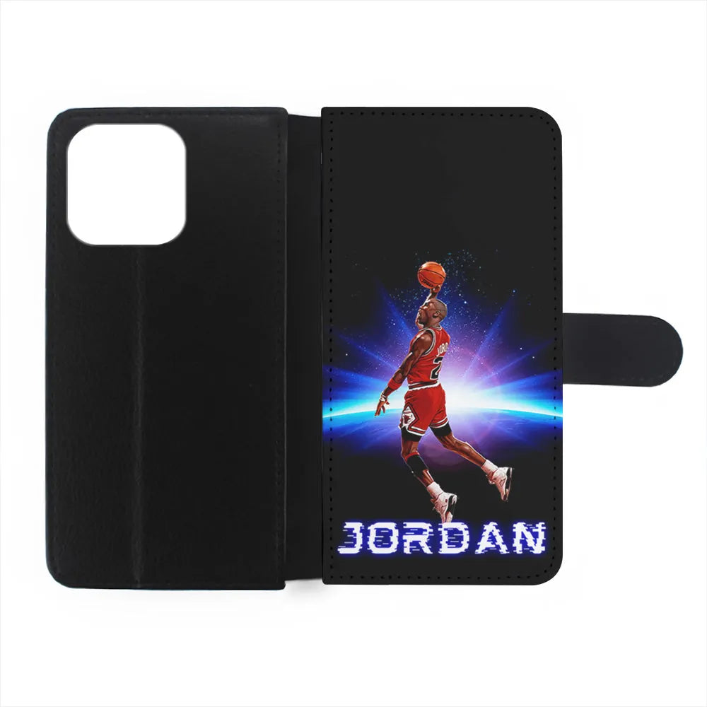 Jordan Slam Dunk Galaxy iPhone 15 Case-Flip Wallet Case-Xtracase