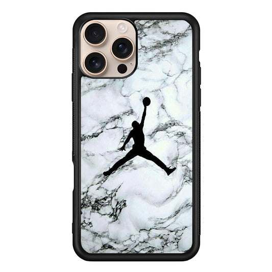 Jordan White Marble Logo iPhone 16 Pro Case - Xtracase