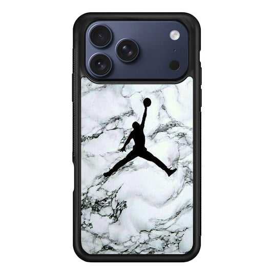 Jordan White Marble Logo iPhone 17 Pro Case - Xtracase