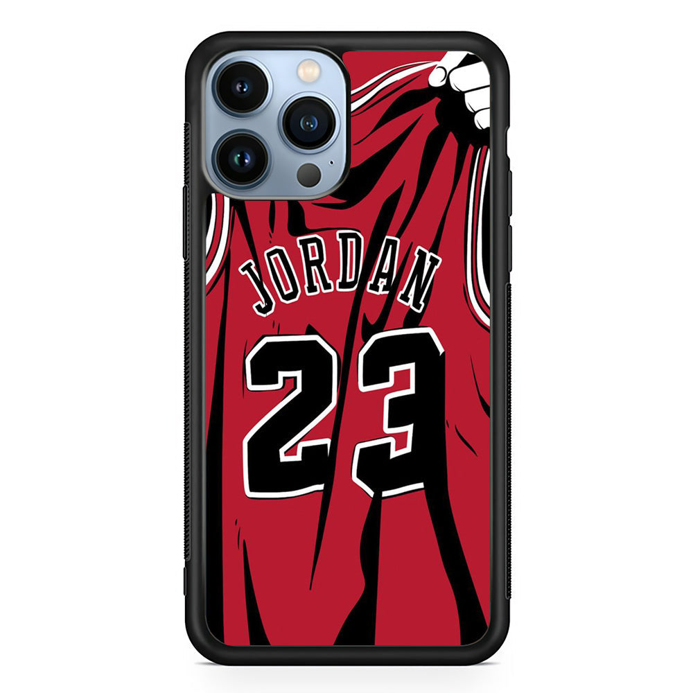 Jordan Red Basket Jersey iPhone 14 Pro Max Case-Xtracase