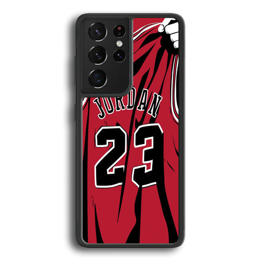 Jordan Red Basket Jersey Samsung Galaxy S21 Ultra Case-Xtracase