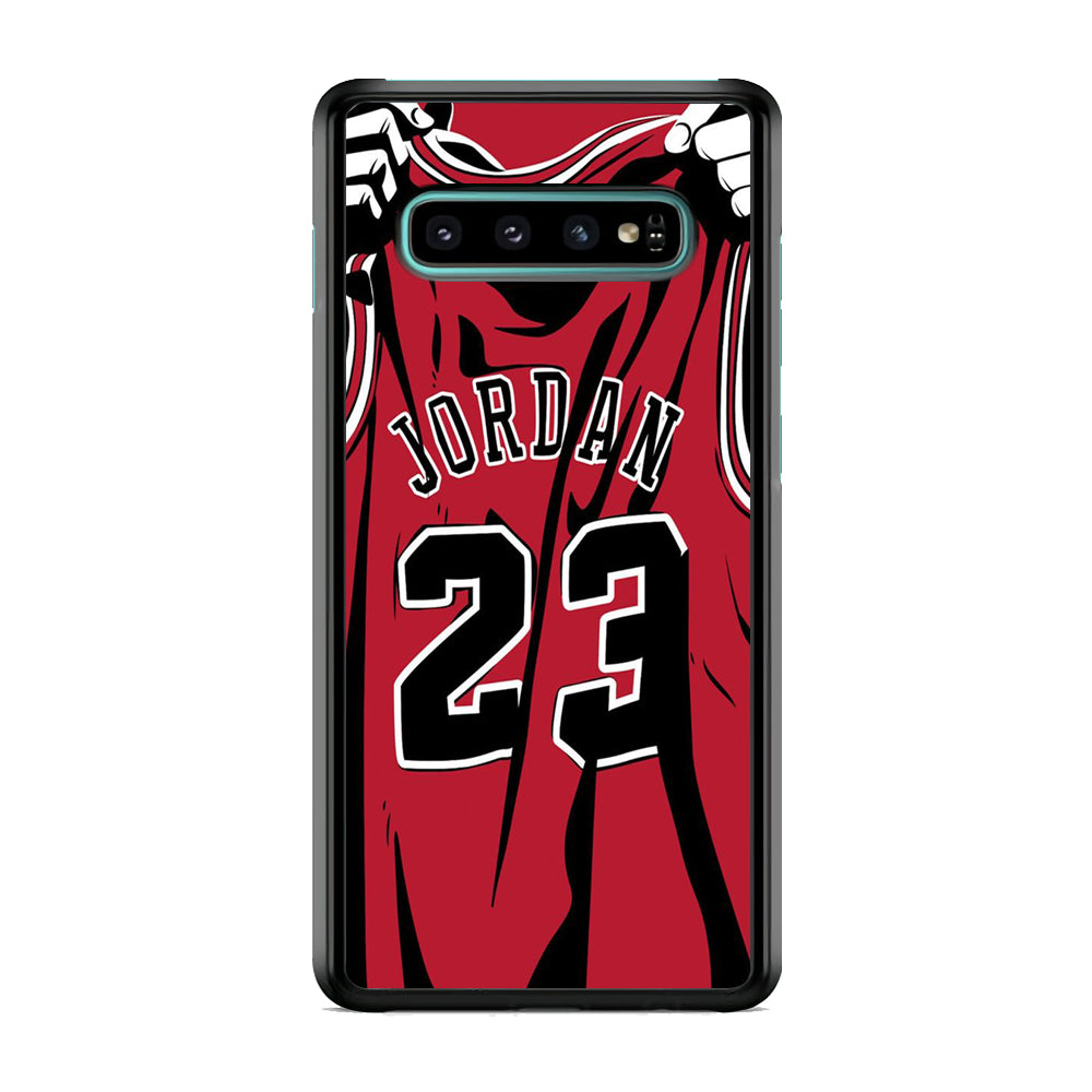 Jordan Red Basket Jersey Samsung Galaxy S10 Case-Xtracase