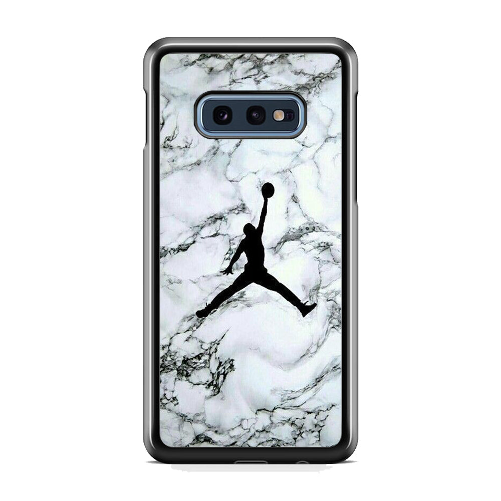Jordan White Marble Logo Samsung Galaxy S10E Case-Xtracase