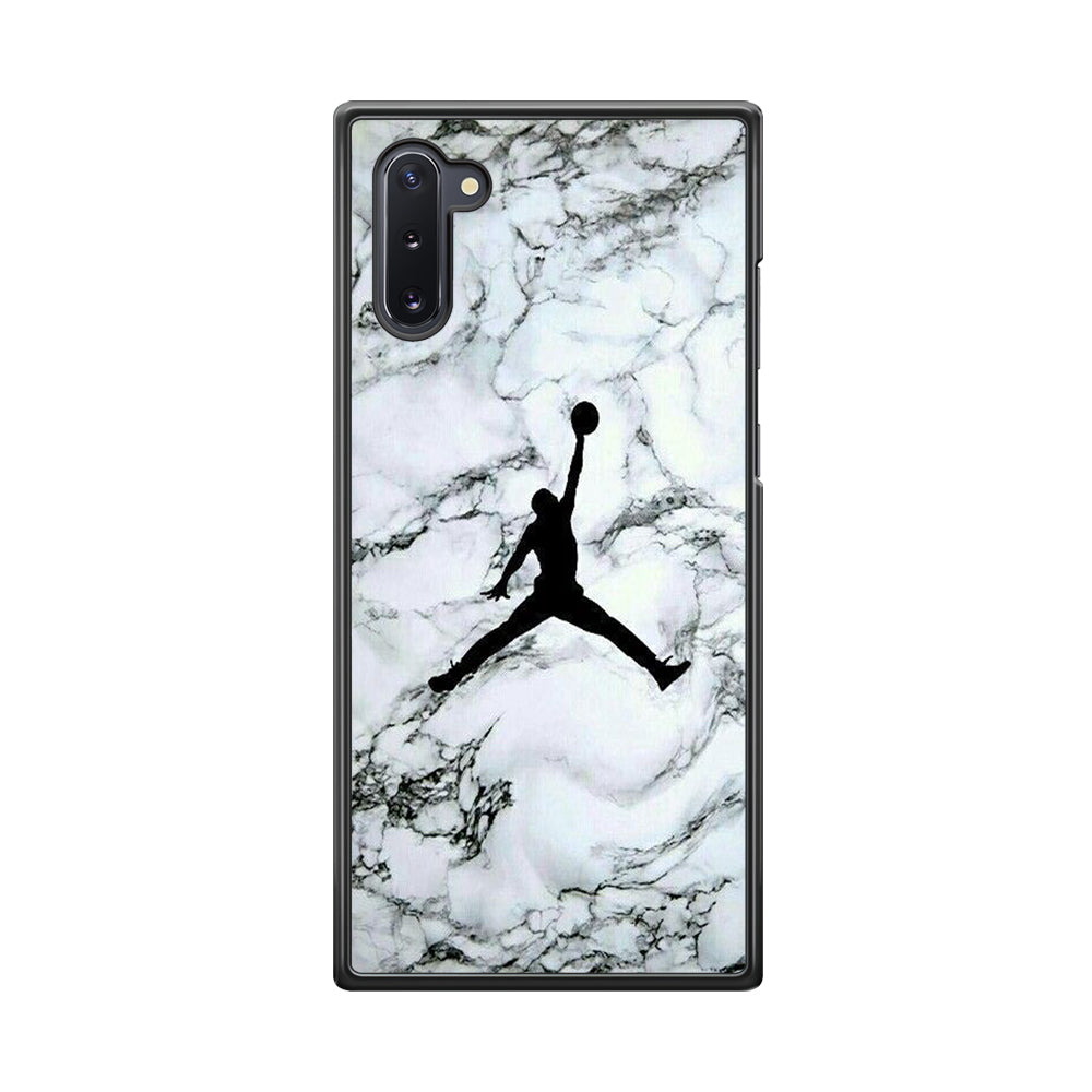 Jordan White Marble Logo Samsung Galaxy Note 10 Case-Xtracase