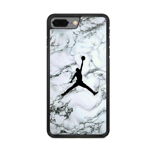 Jordan White Marble Logo iPhone 8 Plus Case-Xtracase