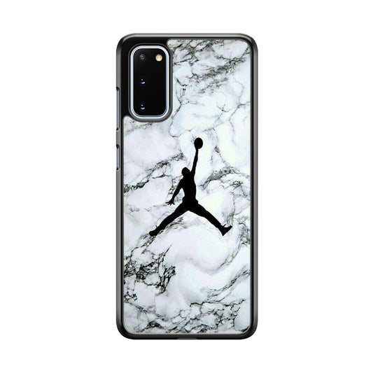 Jordan White Marble Logo Samsung Galaxy S20 Case-Xtracase