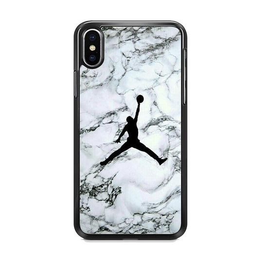 Jordan White Marble Logo iPhone X Case-Xtracase