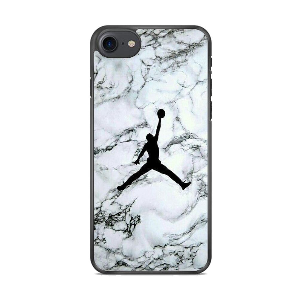 Jordan White Marble Logo iPhone 7 Case-Xtracase