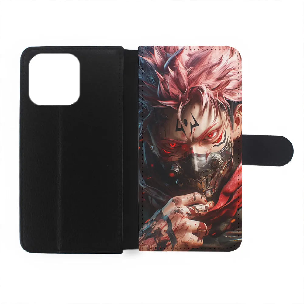 Jujutsu Kaisen Ryomen Sukuna Mask iPhone 13 Pro Case-Flip Wallet Case-Xtracase