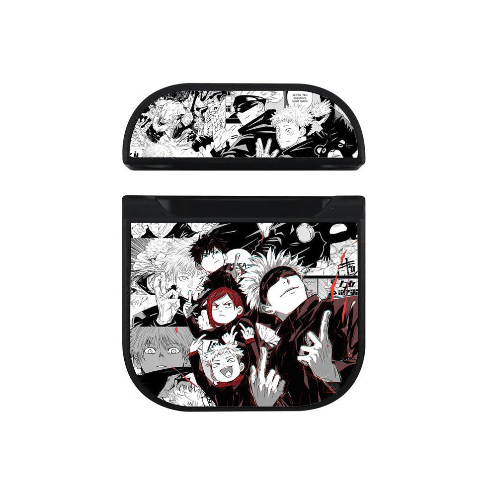 Jujutsu Kaisen Work with Joy Hard Plastic Case Cover For Apple Airpods-Xtracase