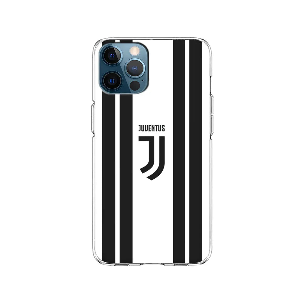 Juventus Black Stripe iPhone 13 Pro Case-Clear Soft Case-Xtracase