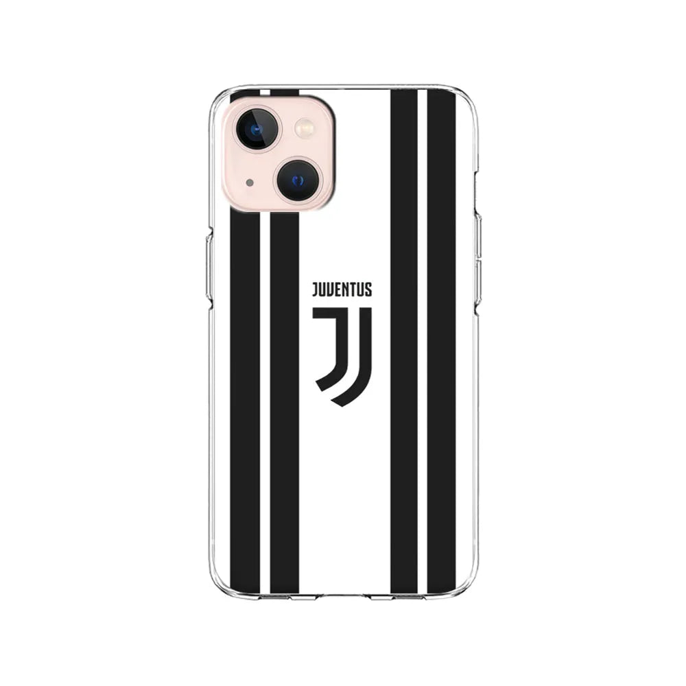 Juventus Black Stripe iPhone 15 Case-Clear Soft Case-Xtracase