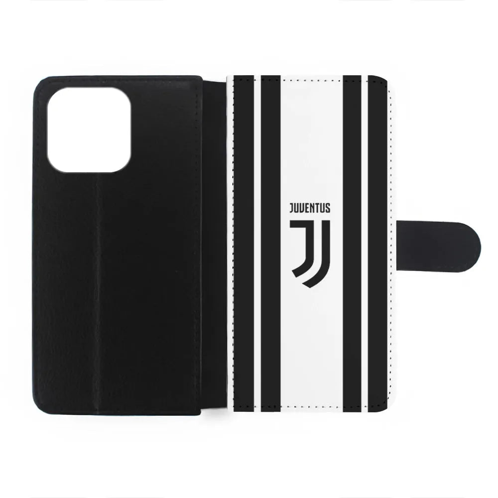 Juventus Black Stripe iPhone 13 Pro Max Case-Flip Wallet Case-Xtracase