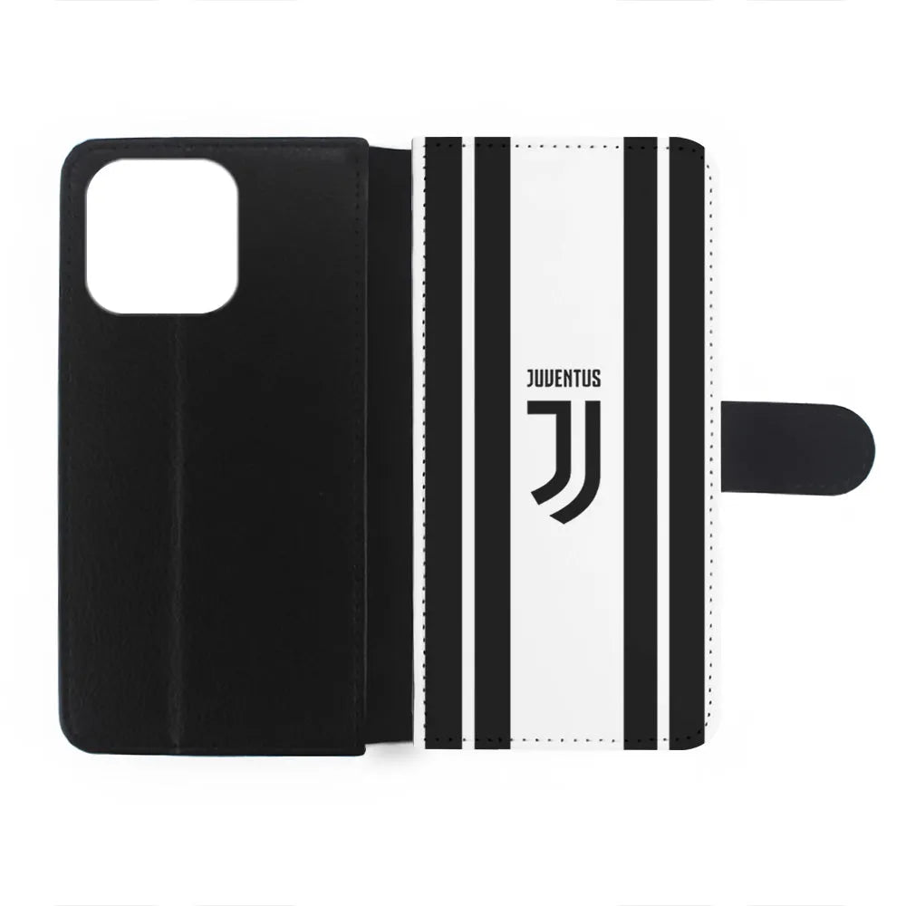 Juventus Black Stripe iPhone 15 Case-Flip Wallet Case-Xtracase
