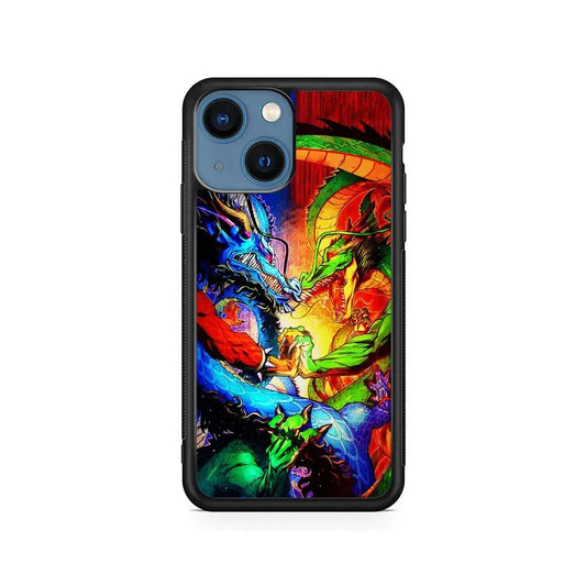 Kaido VS Shenron Crossover iPhone 13 Mini Case-Rubber / Black (2D Case)-Xtracase