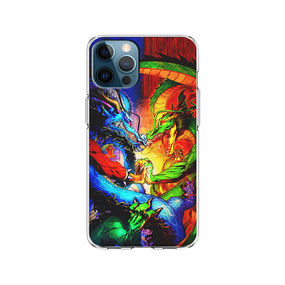 Kaido VS Shenron Crossover iPhone 13 Pro Case-Clear Soft Case-Xtracase