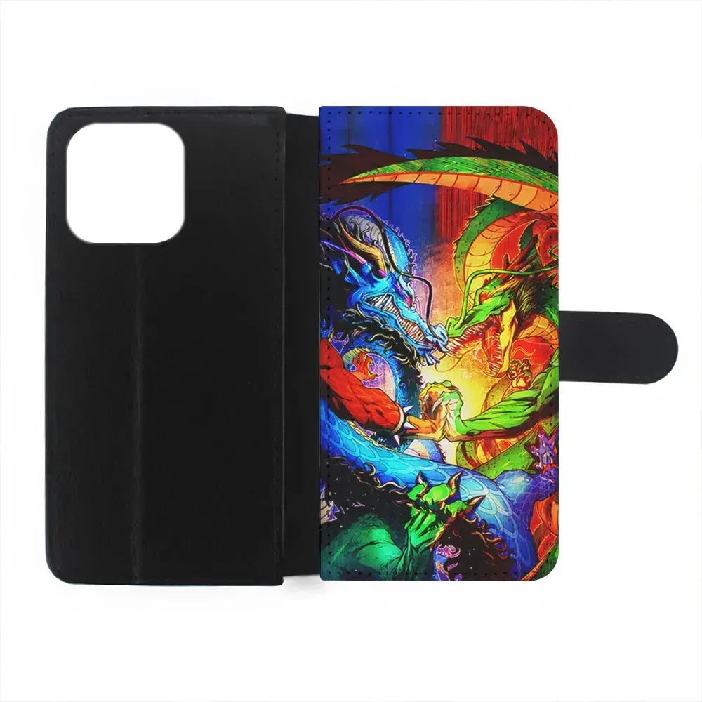 Kaido VS Shenron Crossover iPhone 15 Pro Max Case-Flip Wallet Case-Xtracase