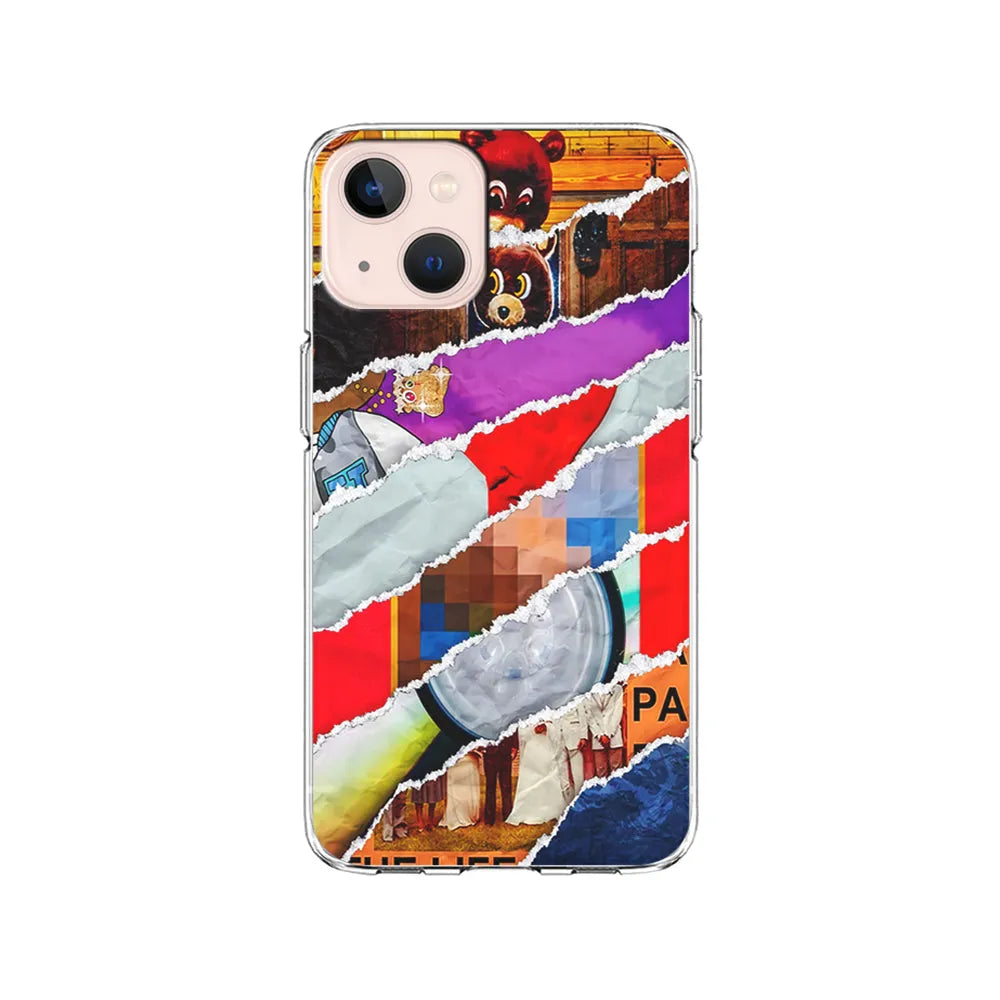 Kanye West Album Collage iPhone 15 Case-Clear Soft Case-Xtracase