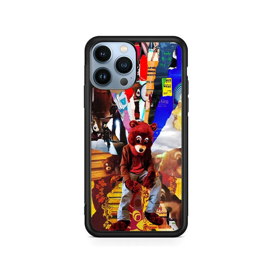 Kanye West Album Cover iPhone 13 Pro Max Case-Rubber / Black (2D Case)-Xtracase