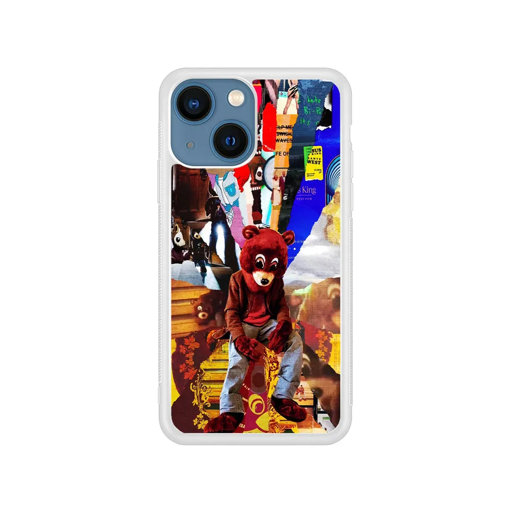 Kanye West Album Cover iPhone 15 Case-Rubber / White (2D Case)-Xtracase