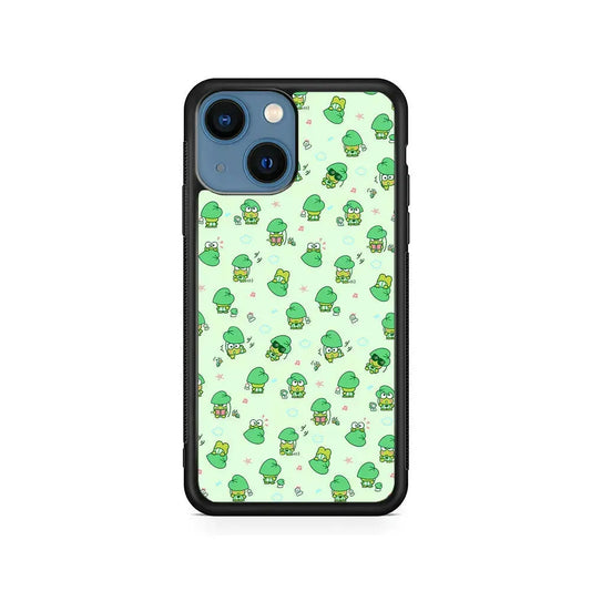Keroppi Cute Wallpaper iPhone 13 Mini Case-Rubber / Black (2D Case)-Xtracase