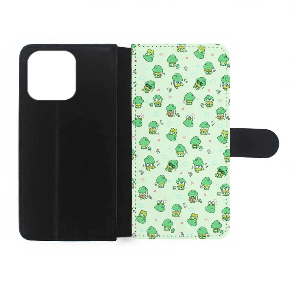 Keroppi Cute Wallpaper iPhone 15 Case-Flip Wallet Case-Xtracase