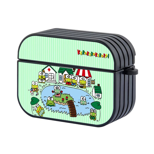 Keroppi Gathering of Frog Family Hard Plastic Case Cover For Apple Airpods Pro-Xtracase