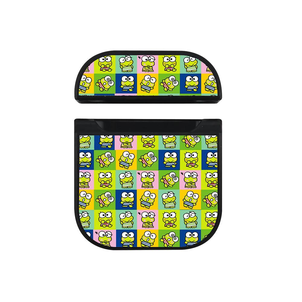 Keroppi Pattern Color Square Hard Plastic Case Cover For Apple Airpods-Xtracase