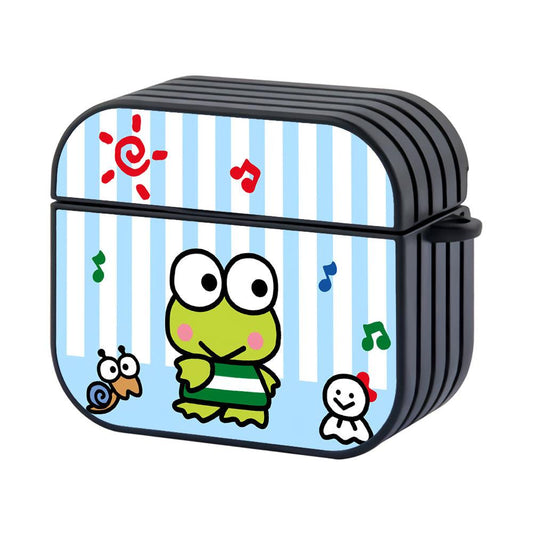 Keroppi Singing Under The Hot Sun Hard Plastic Case Cover For Apple Airpods 3-Xtracase