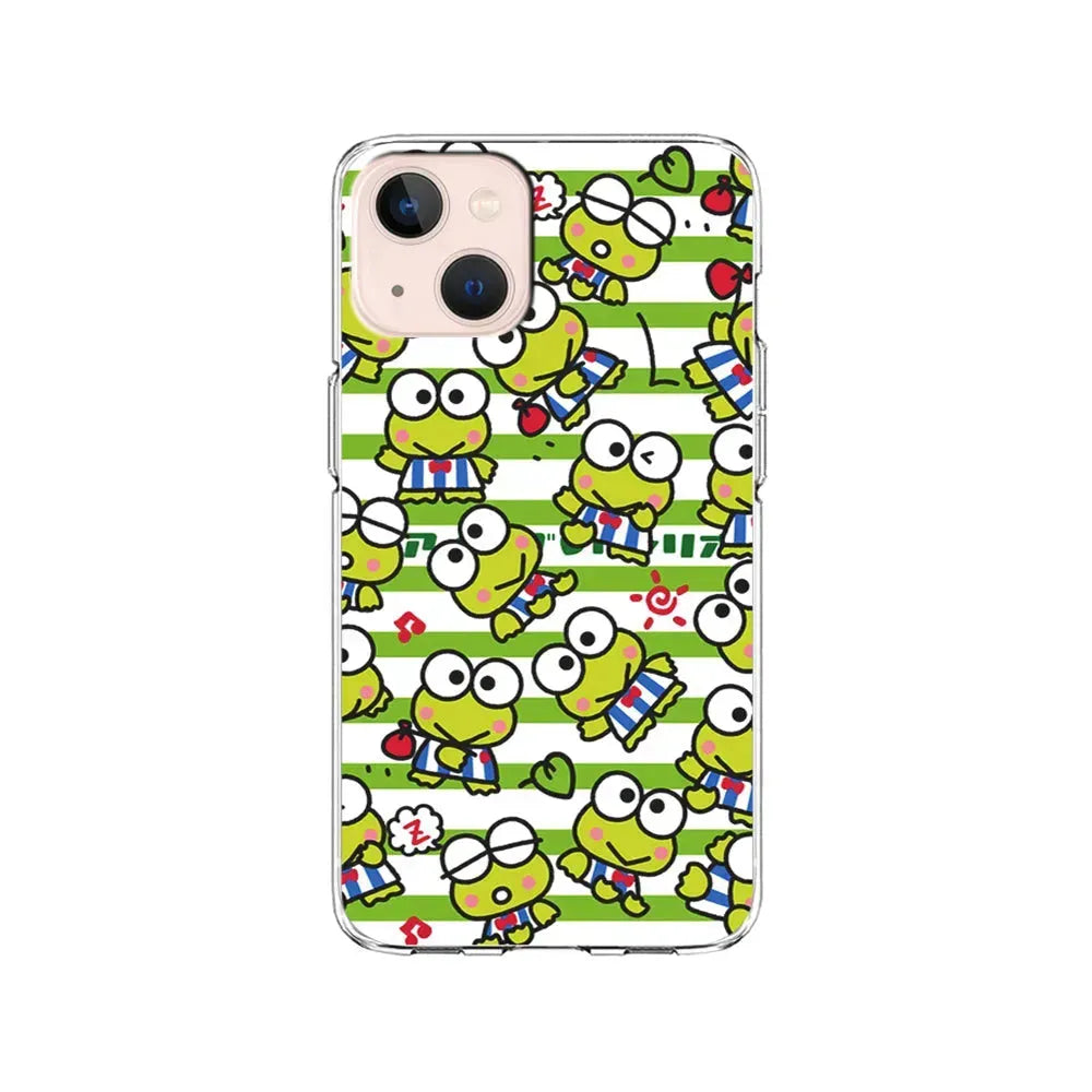 Keroppi Want to Vacation iPhone 13 Mini Case-Clear Soft Case-Xtracase