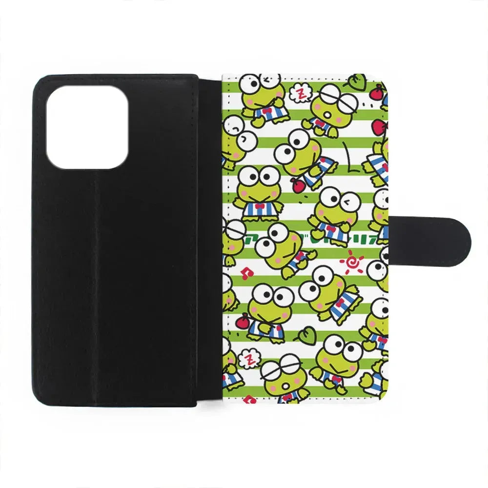 Keroppi Want to Vacation iPhone 13 Mini Case-Flip Wallet Case-Xtracase