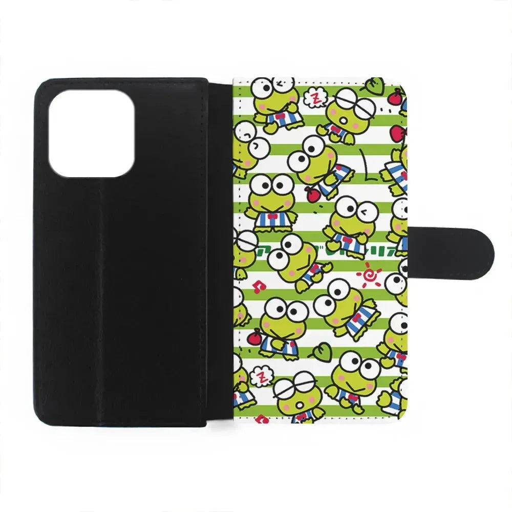 Keroppi Want to Vacation iPhone 15 Pro Max Case-Flip Wallet Case-Xtracase