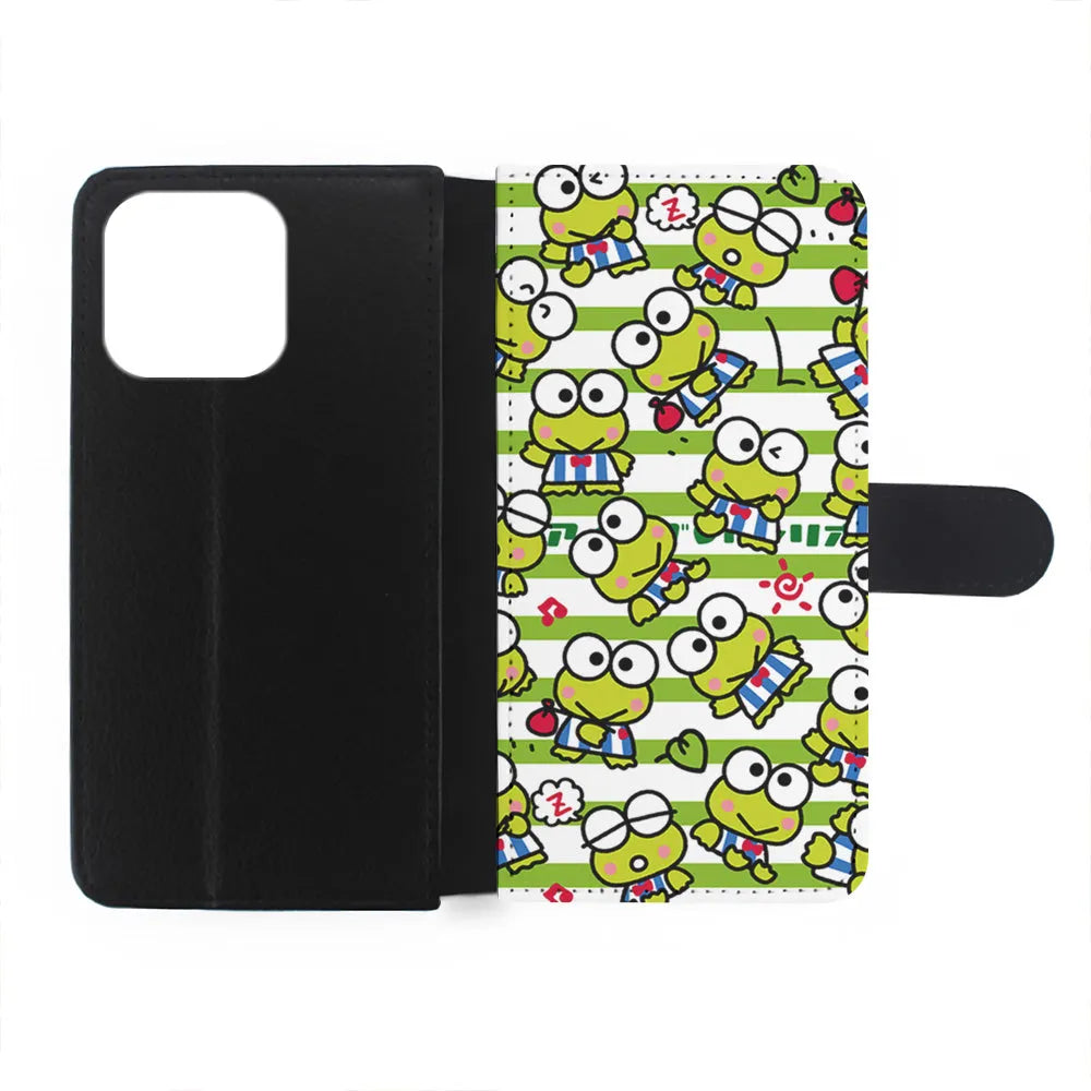Keroppi Want to Vacation iPhone 13 Pro Max Case-Flip Wallet Case-Xtracase
