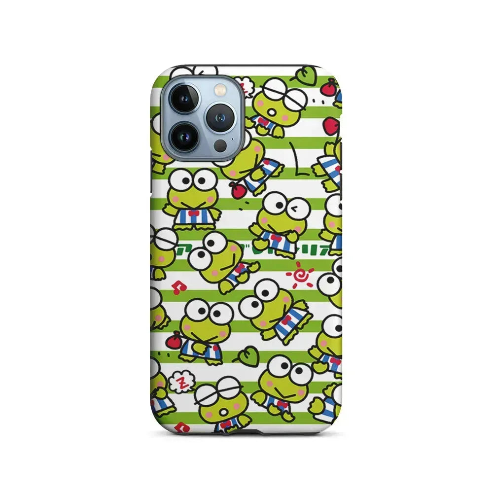 Keroppi Want to Vacation iPhone 15 Pro Max Case-2 in 1 Tough Case-Xtracase