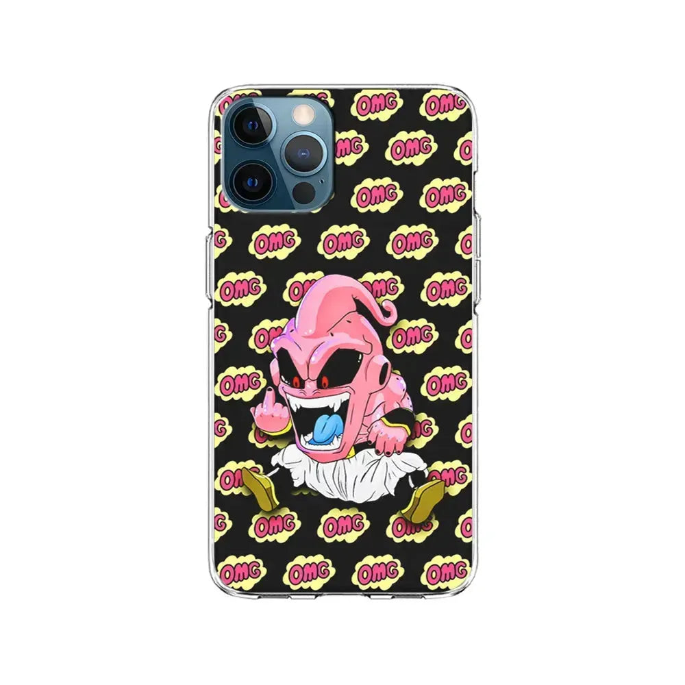 Kid Buu OMG Word Patern iPhone 15 Pro Max Case-Clear Soft Case-Xtracase