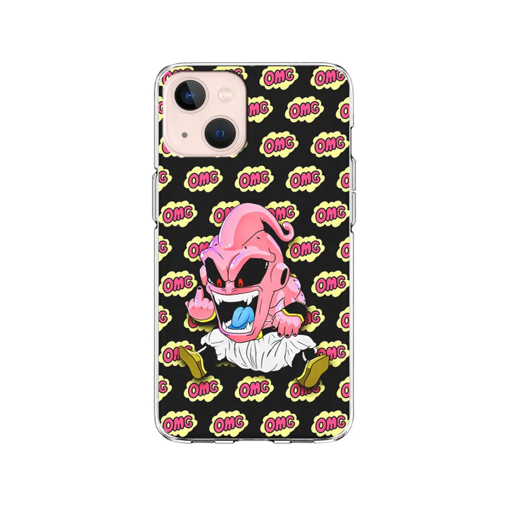 Kid Buu OMG Word Patern iPhone 15 Case-Clear Soft Case-Xtracase