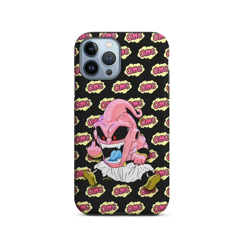 Kid Buu OMG Word Patern iPhone 15 Pro Max Case-2 in 1 Tough Case-Xtracase