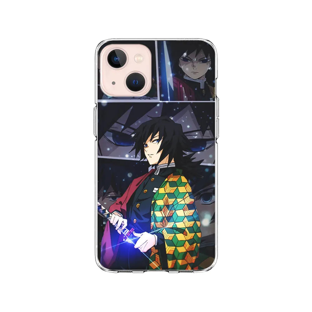 Kimetsu No Yaiba Giyuu In Frame iPhone 15 Case-Clear Soft Case-Xtracase