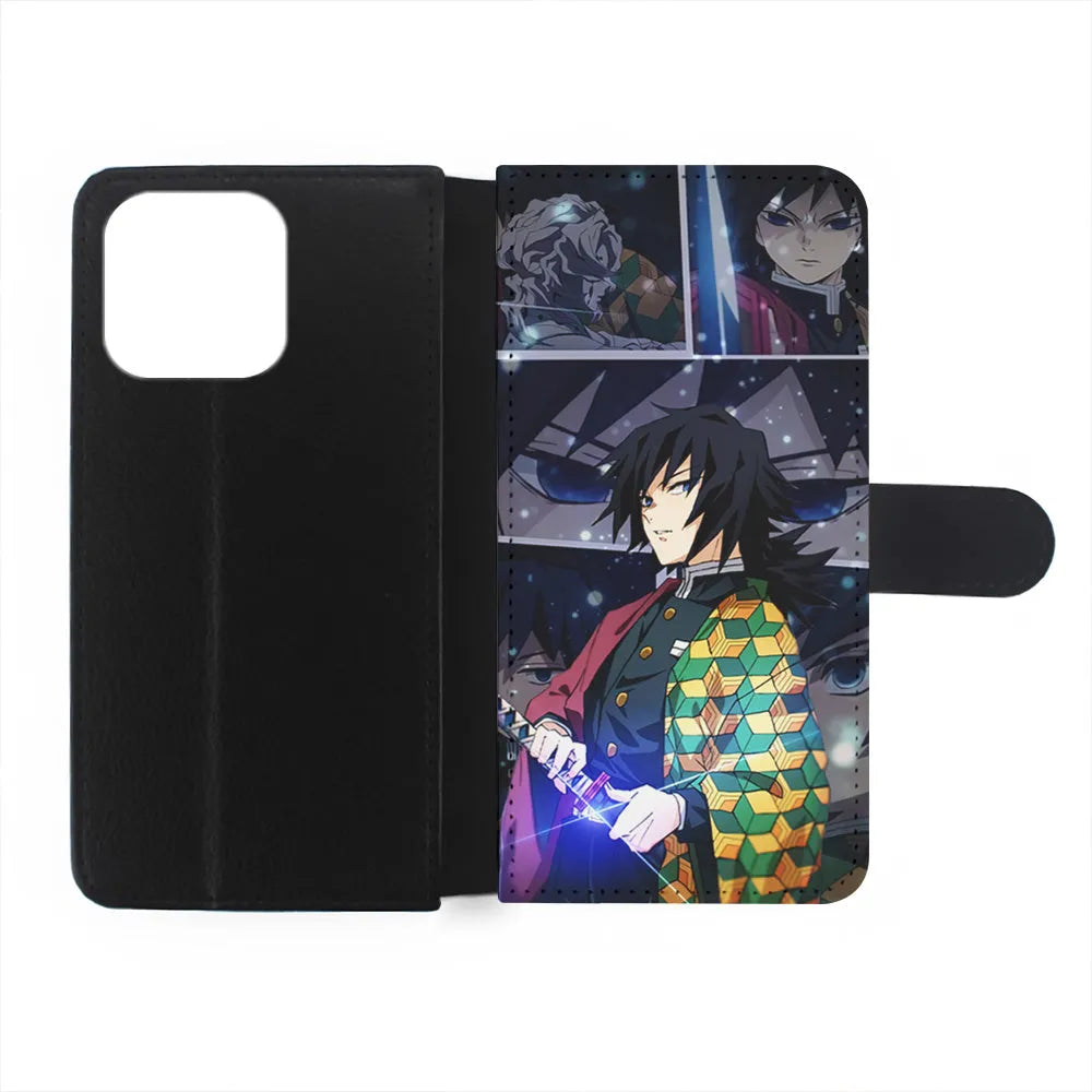 Kimetsu No Yaiba Giyuu In Frame iPhone 15 Case-Flip Wallet Case-Xtracase